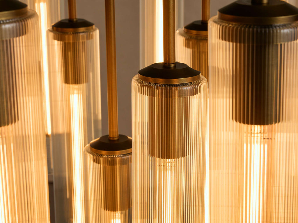Artisan Colleena Fluted Glass Round Chandelier