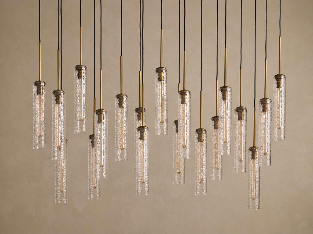 Artisan Colleena Linear Hammered Glass Chandelier