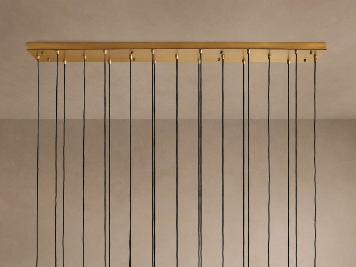 Artisan Colleena Linear Hammered Glass Chandelier
