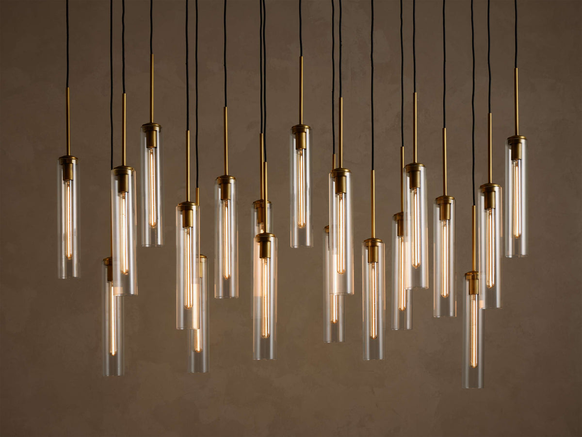 Colleena Linear Fluted Glass Chandelier