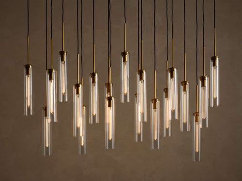 Colleena Linear Fluted Glass Chandelier