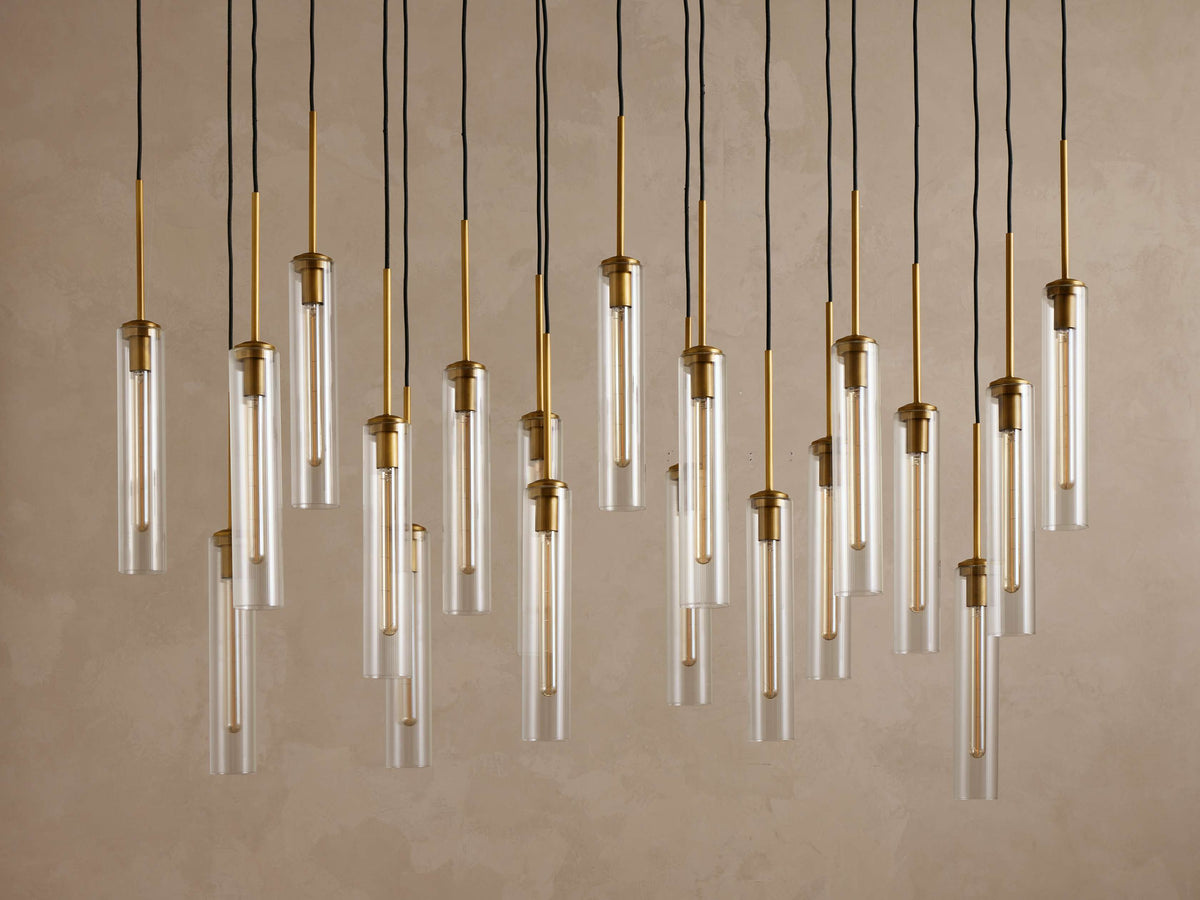 Artisan Colleena Linear Fluted Glass Chandelier