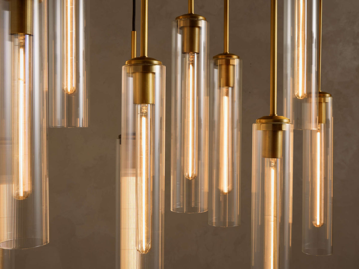 Artisan Colleena Linear Fluted Glass Chandelier