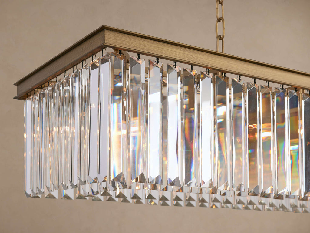 Sculptural Leyland Rectangular Chandelier