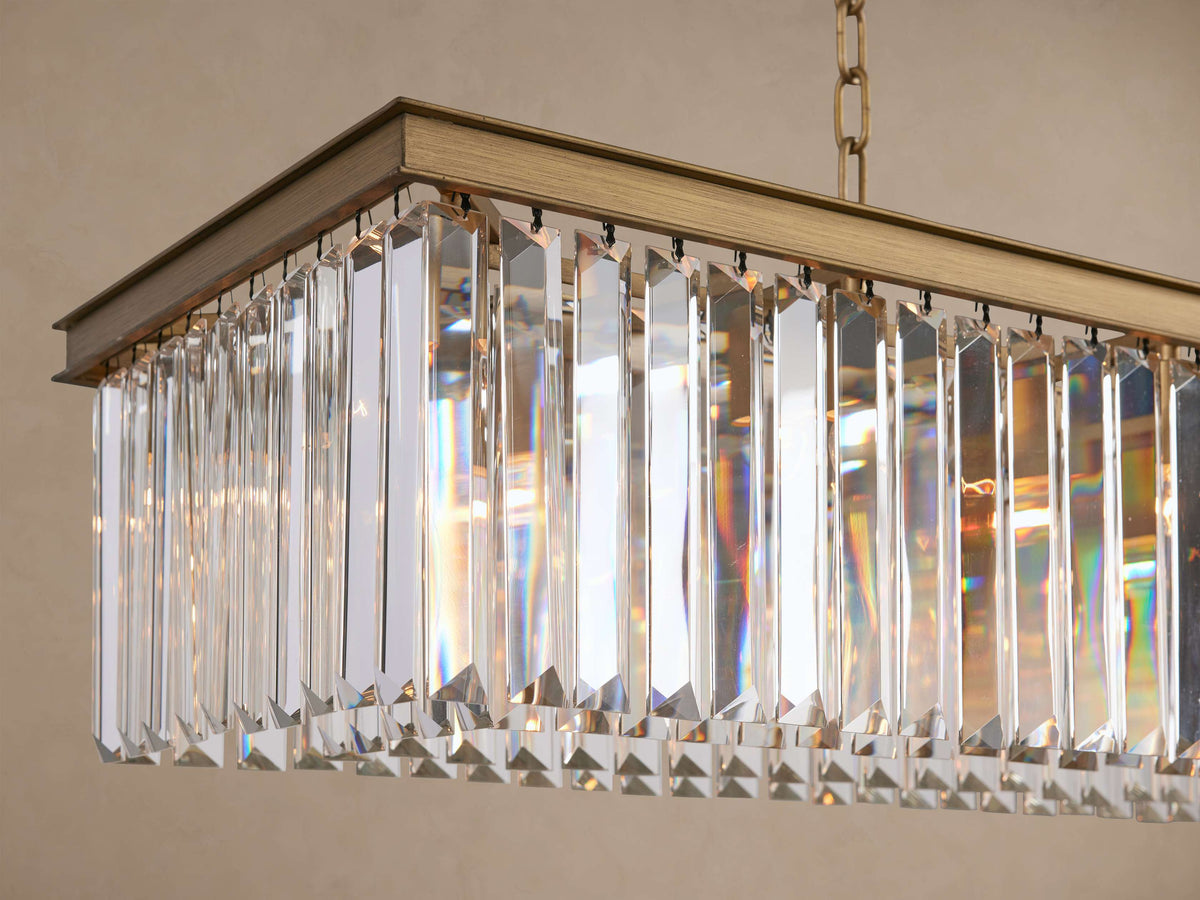 Sculptural Leyland Rectangular Chandelier
