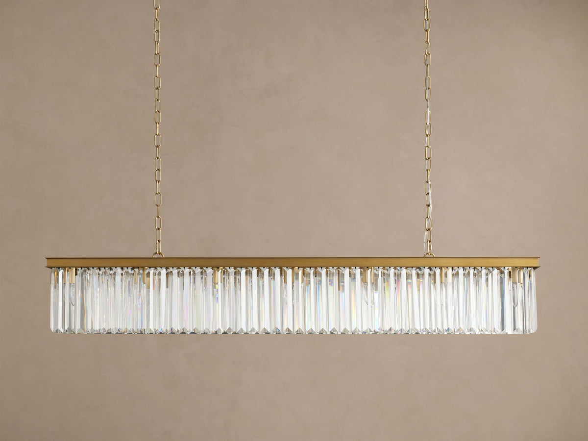 Sculptural Leyland Rectangular Chandelier