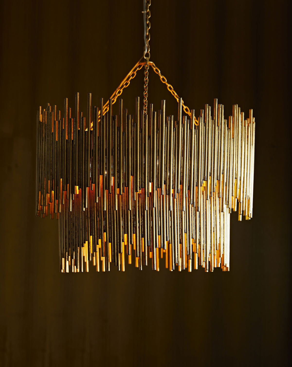 Sculptural Prescott Two Tiered Chandelier
