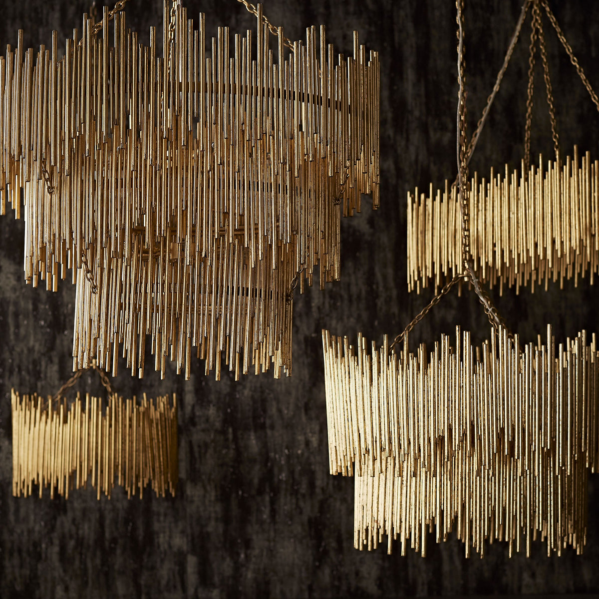Sculptural Prescott Two Tiered Chandelier, alternate view