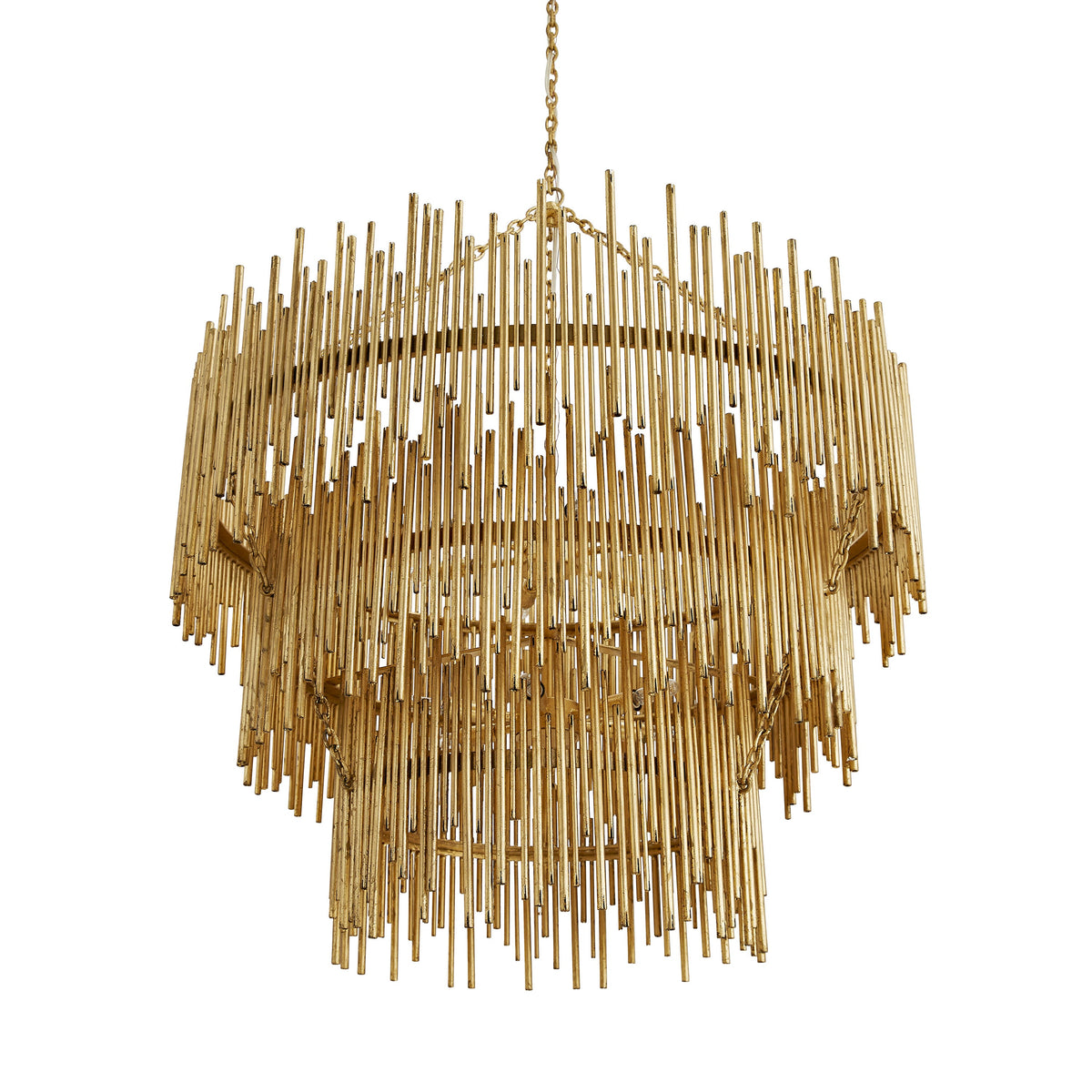 Sculptural Prescott Three Tiered Chandelier