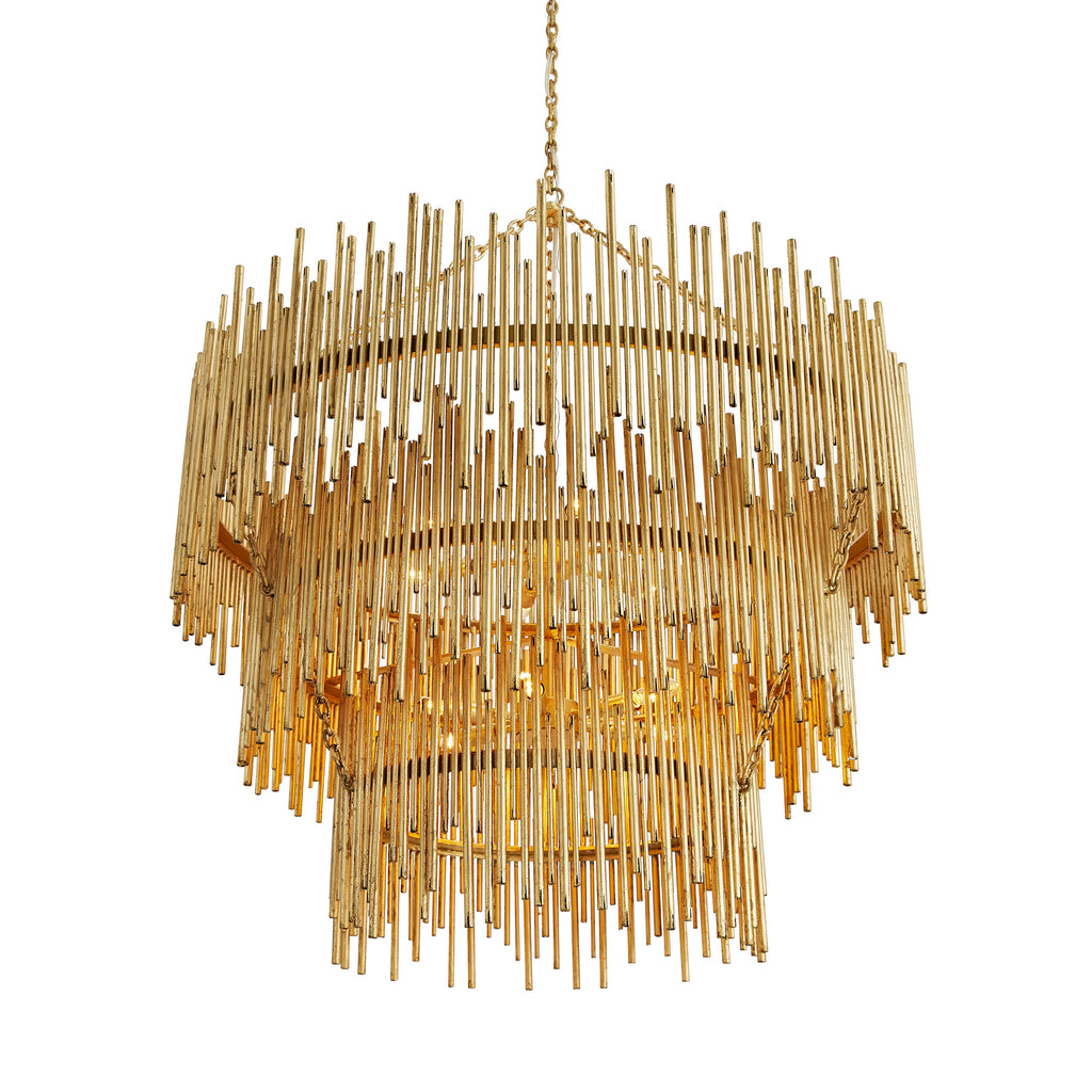 Sculptural Prescott Three Tiered Chandelier