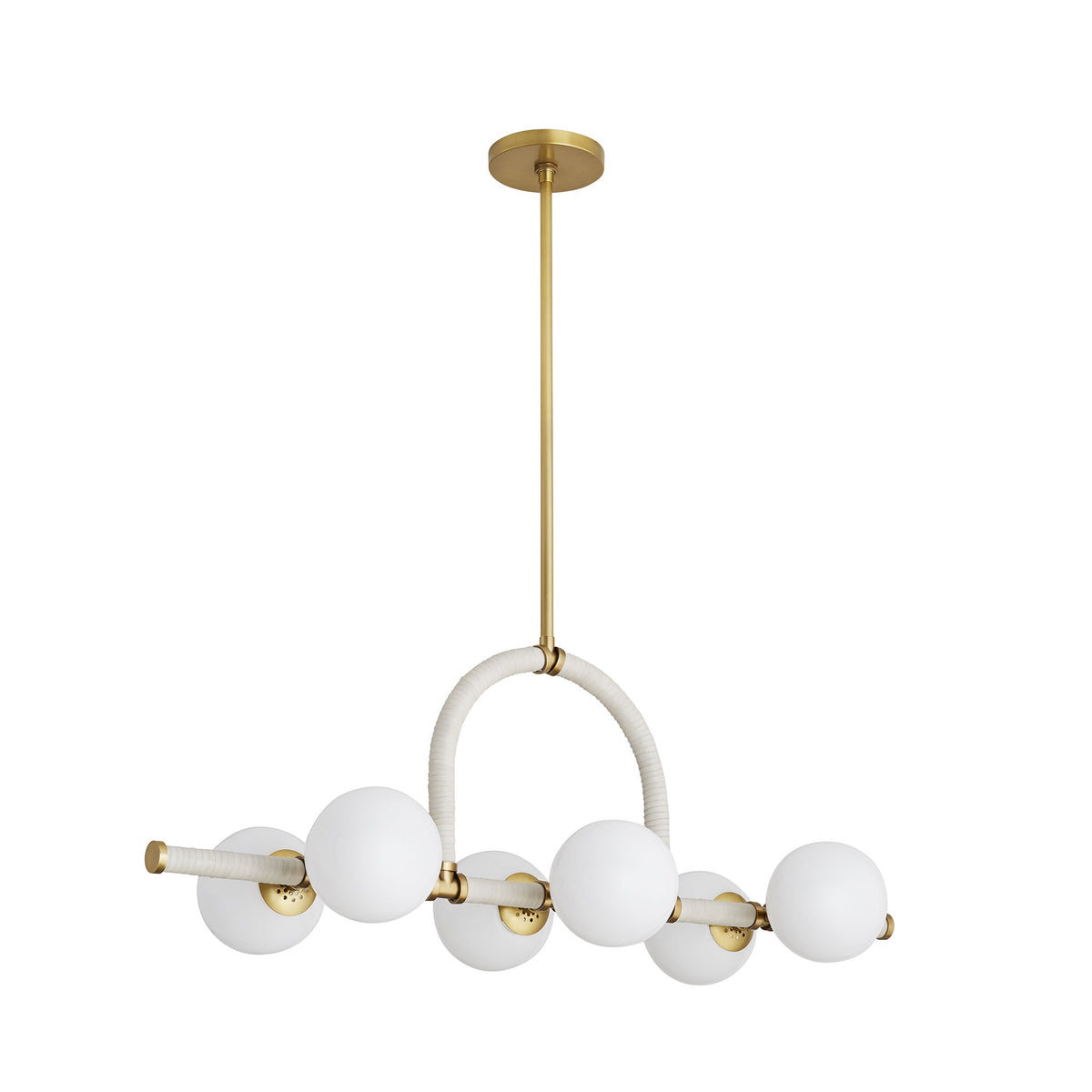 Sculptural Harrison Linear Chandelier – Gold