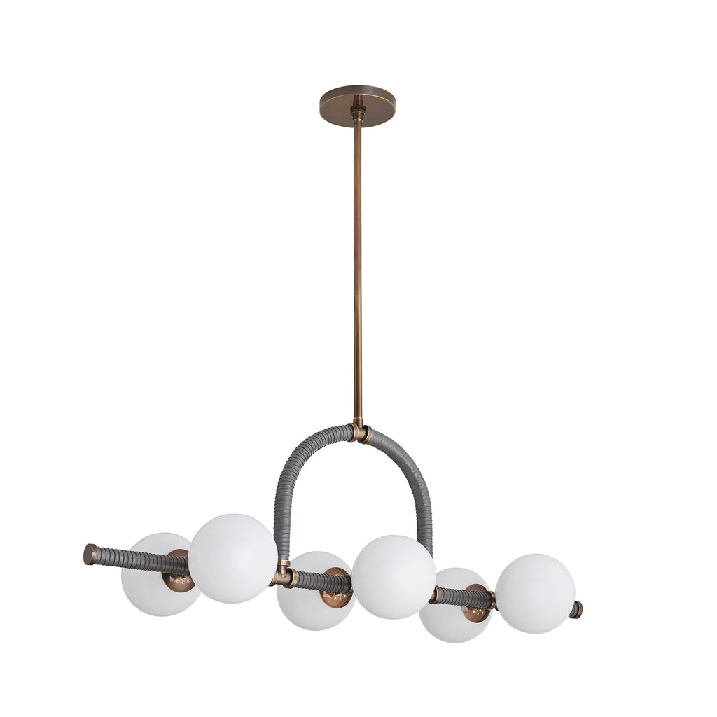 Sculptural Harrison Linear Chandelier – Brown