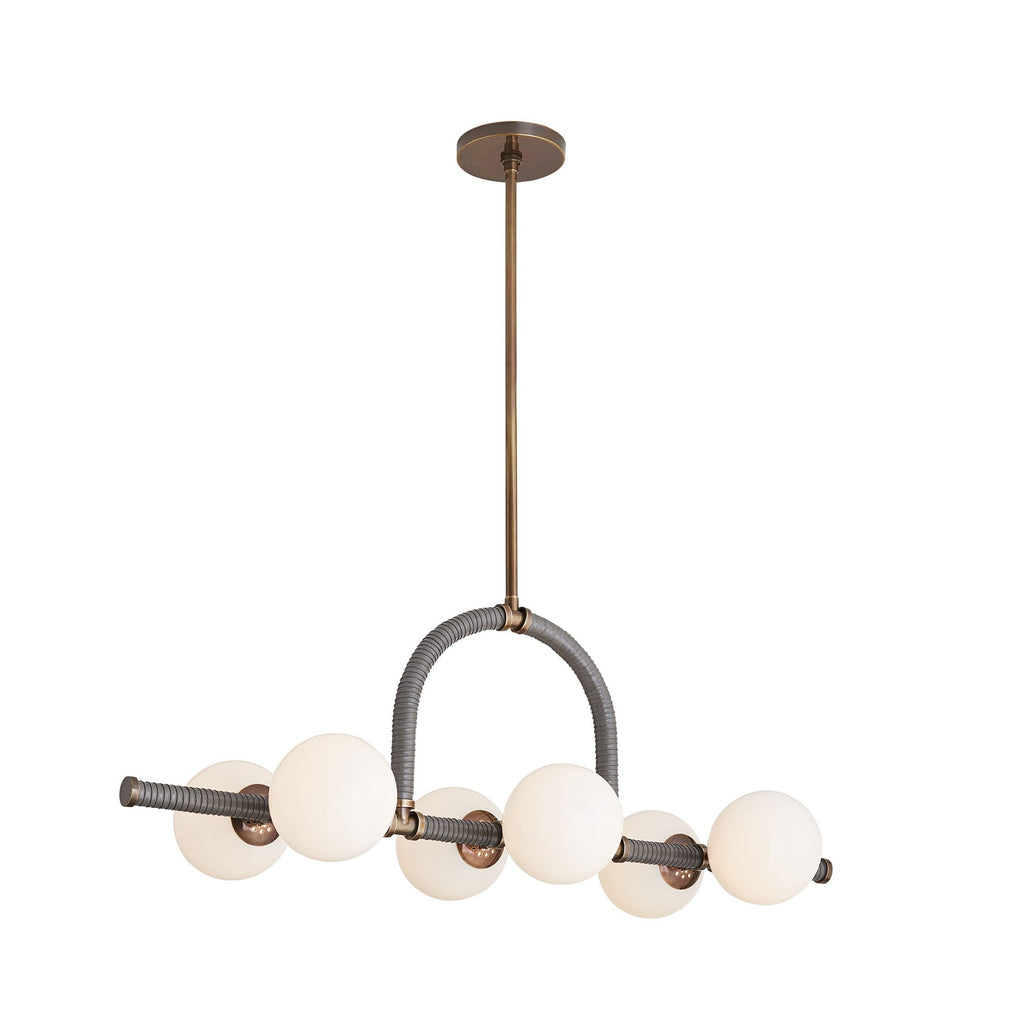 Sculptural Harrison Linear Chandelier – Brown