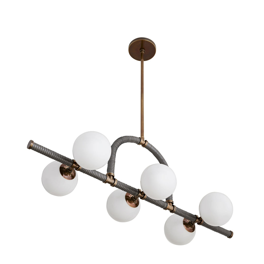 Sculptural Harrison Linear Chandelier – Brown