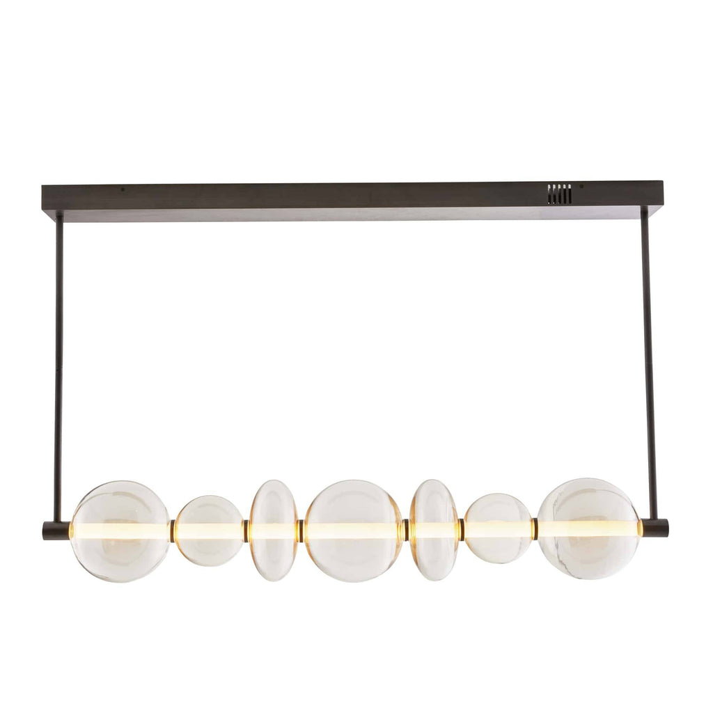 Sculptural Raphael Linear Chandelier – Silver