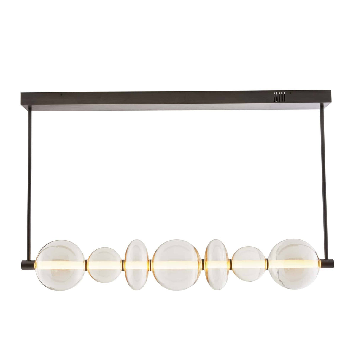 Sculptural Raphael Linear Chandelier – Silver