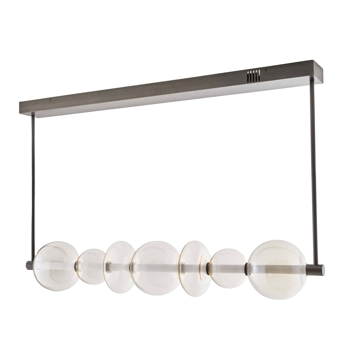 Sculptural Raphael Linear Chandelier – Silver