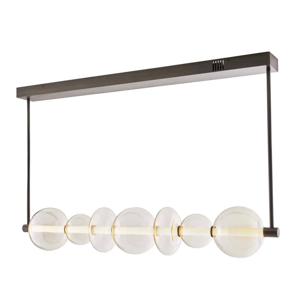 Sculptural Raphael Linear Chandelier – Silver