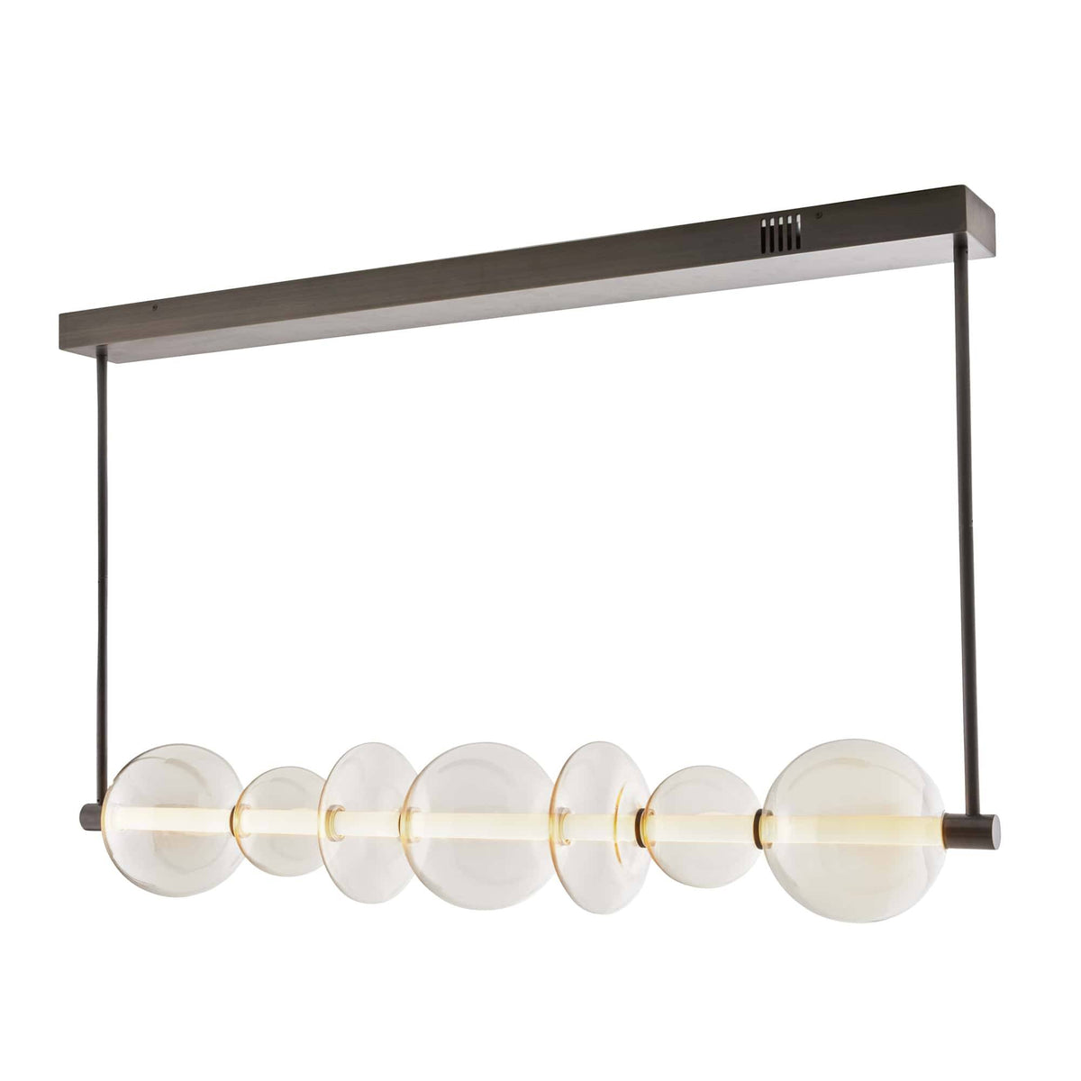 Sculptural Raphael Linear Chandelier – Silver