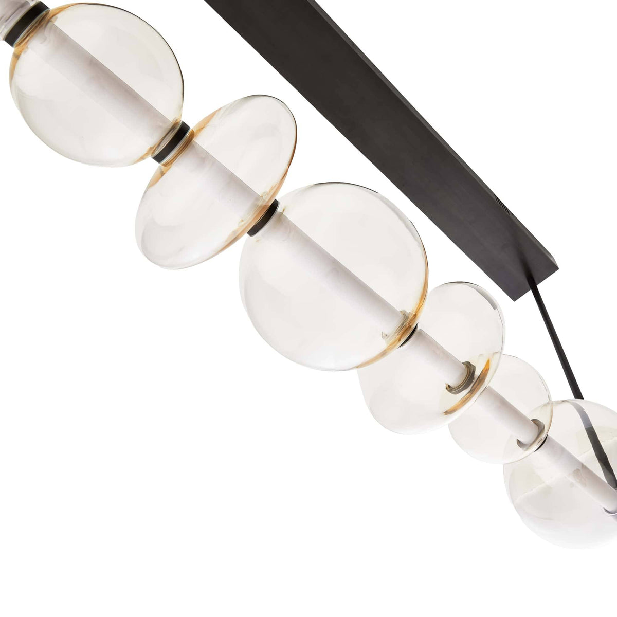 Sculptural Raphael Linear Chandelier – Silver