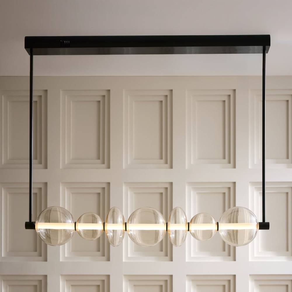Sculptural Raphael Linear Chandelier, alternate view