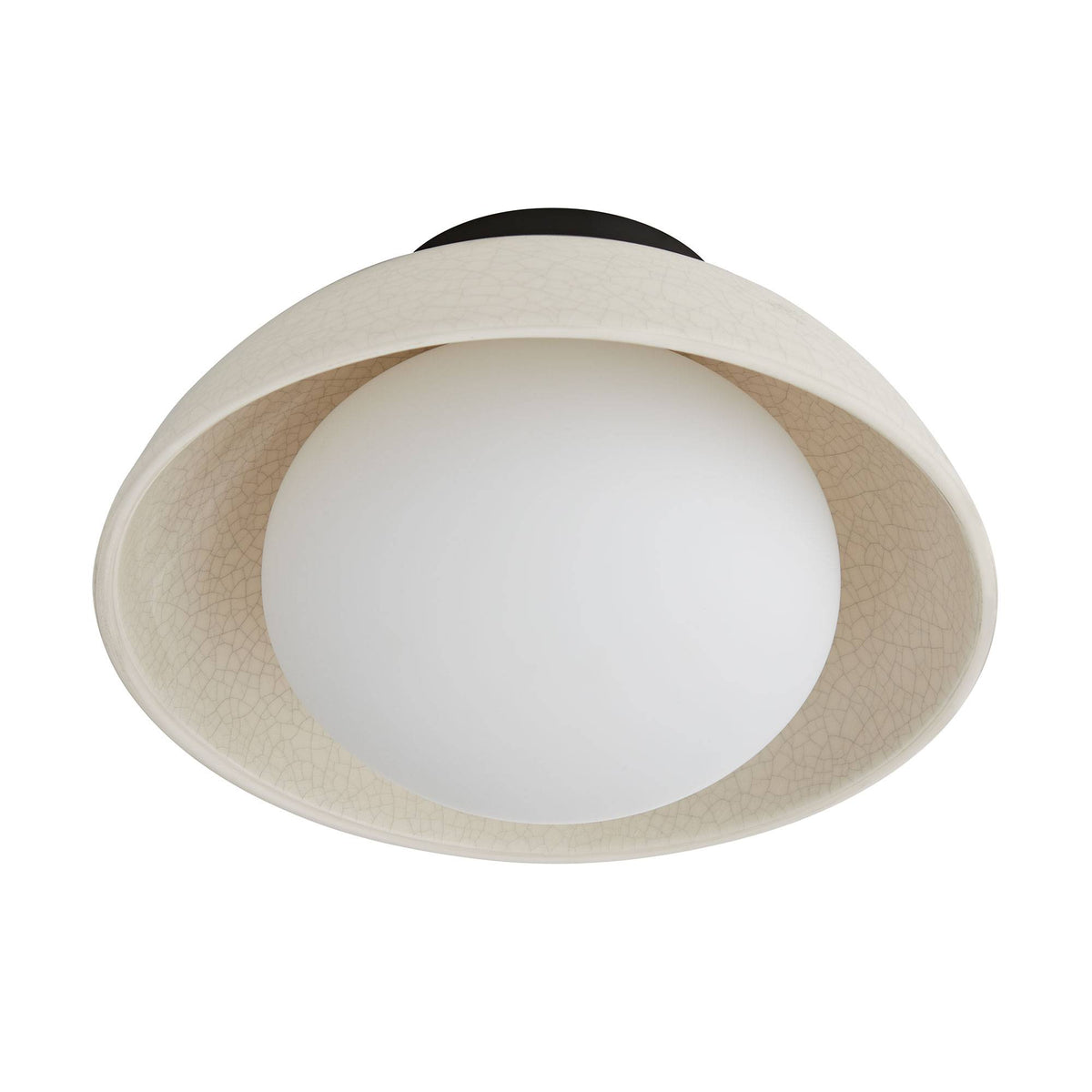 Signature Glaze Small Flush Mount – Neutral