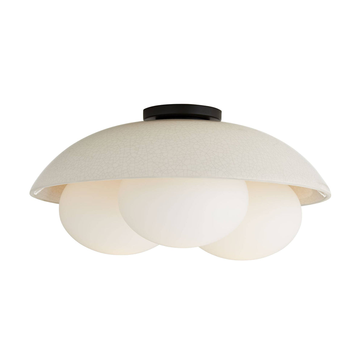 Signature Glaze Large Flush Mount – Neutral