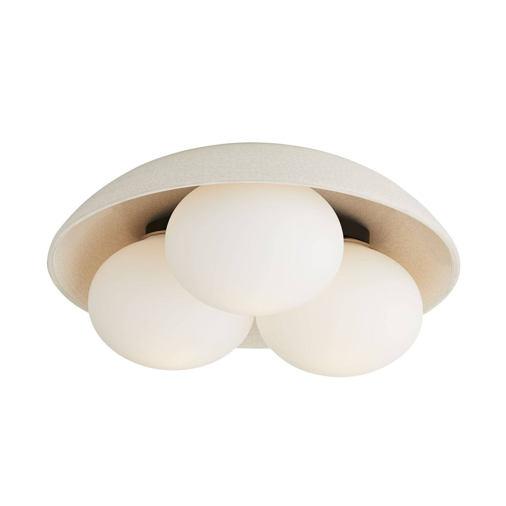 Signature Glaze Large Flush Mount – Neutral