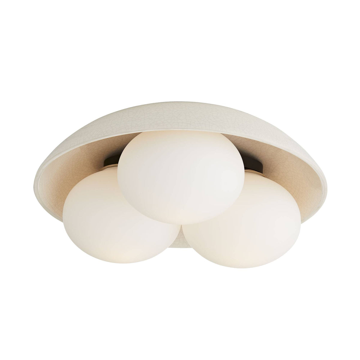 Signature Glaze Large Flush Mount – Neutral