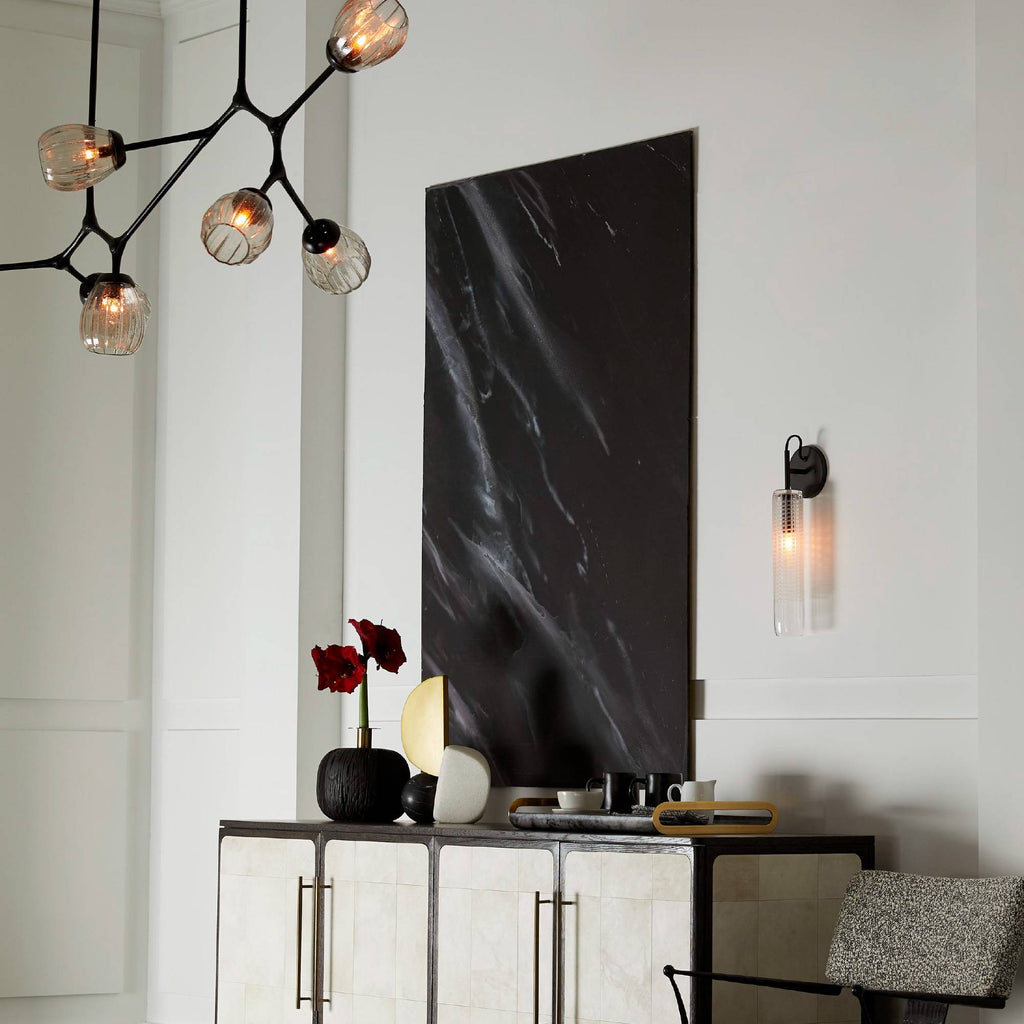 Sculptural Cut Tall Wall Sconce, alternate view