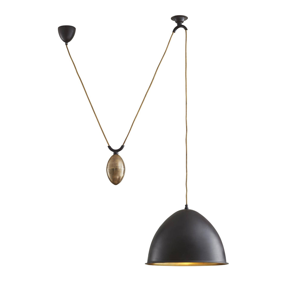 Artisan Egg Drop Pendant – Black
