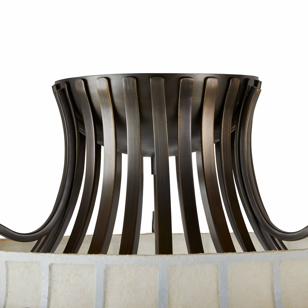 Heritage Chambers Flush Mount – English Bronze, Iron