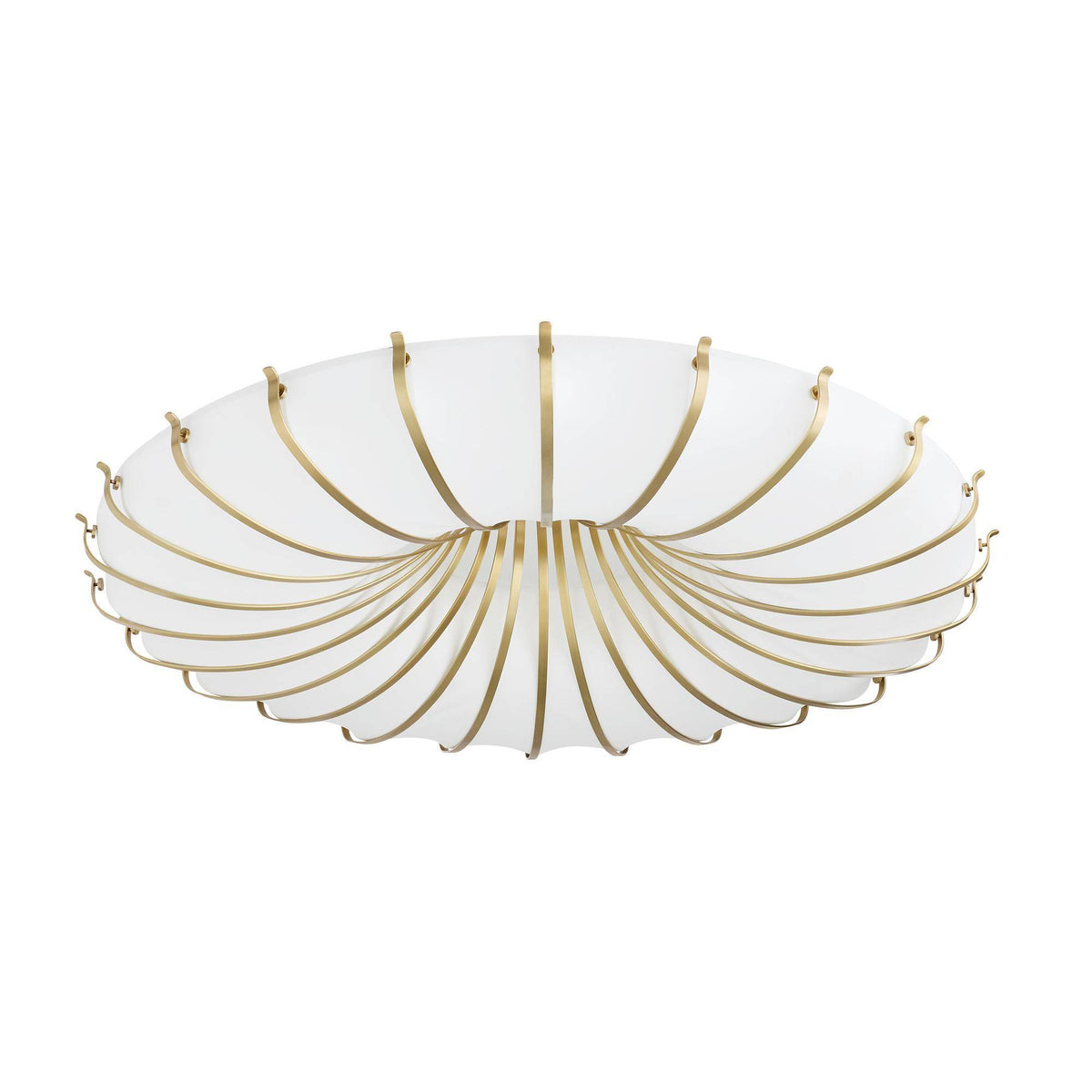 Heritage Chambers Flush Mount – Antique Brass, Steel