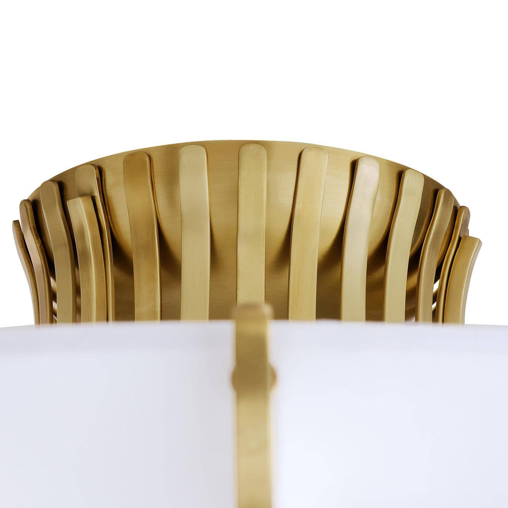 Heritage Chambers Flush Mount – Antique Brass, Steel