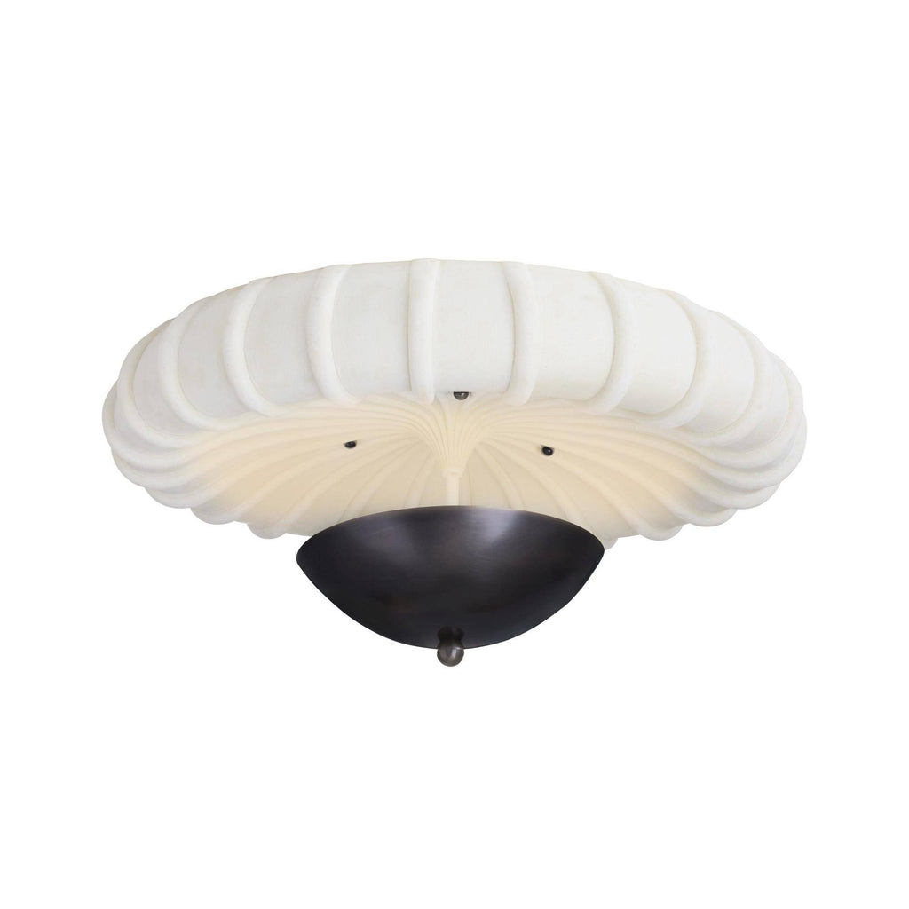 Artisan Camella Flush Mount – English Bronze Steel, Ivory Ricestone