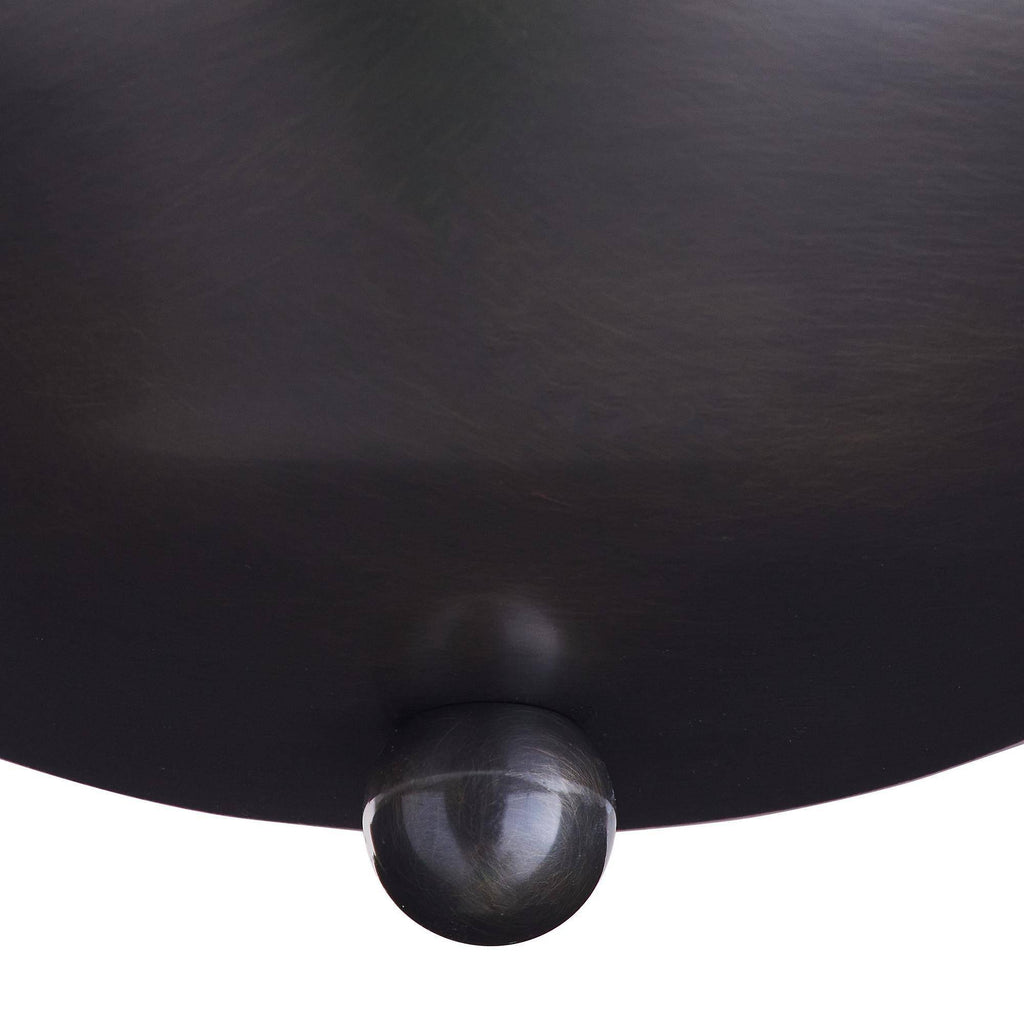 Artisan Camella Flush Mount – English Bronze Steel, Ivory Ricestone