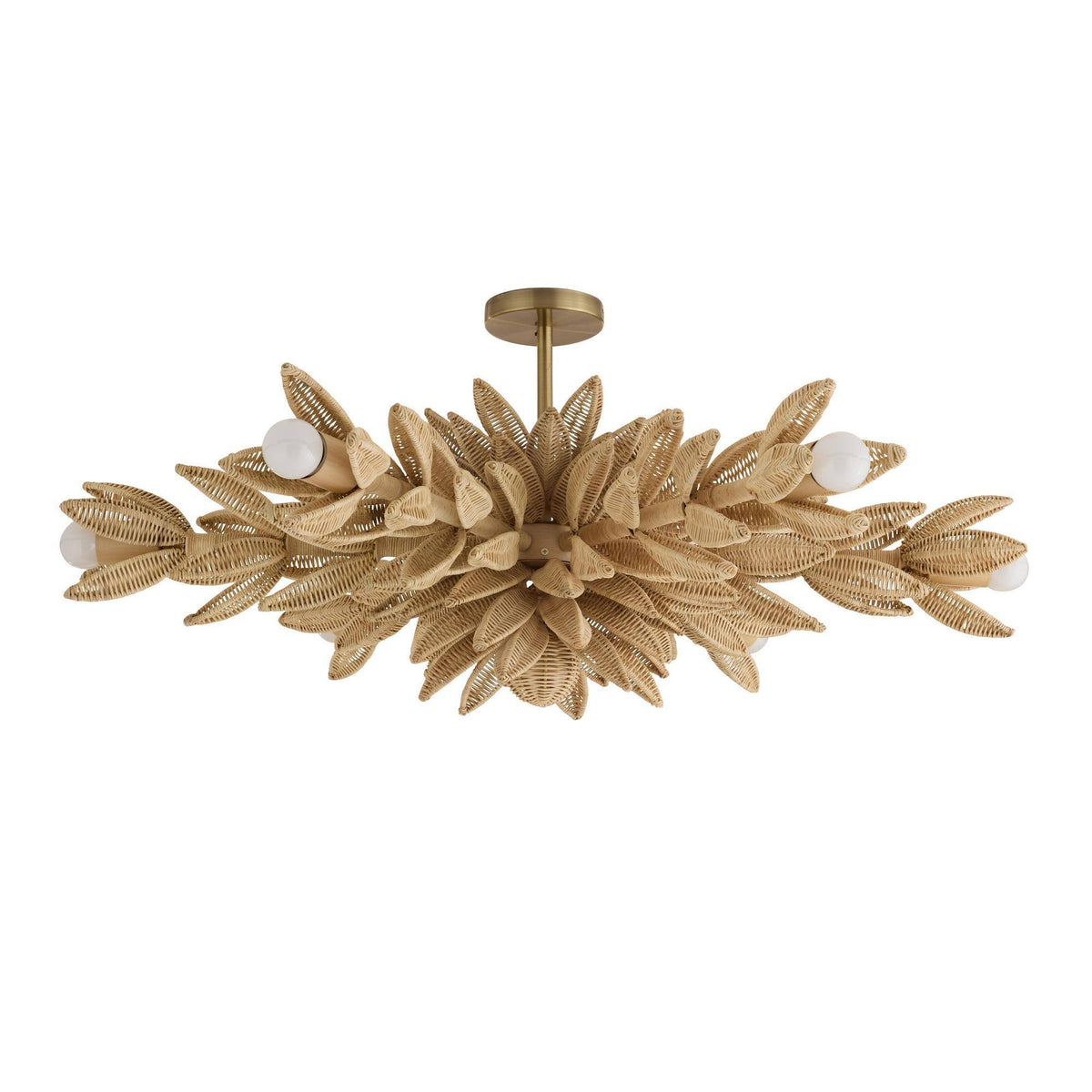 Sculptural Kasai Semi-Flush