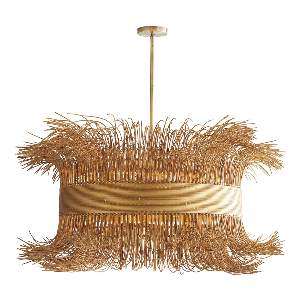 Sculptural Filamento Chandelier – Natural, Rattan