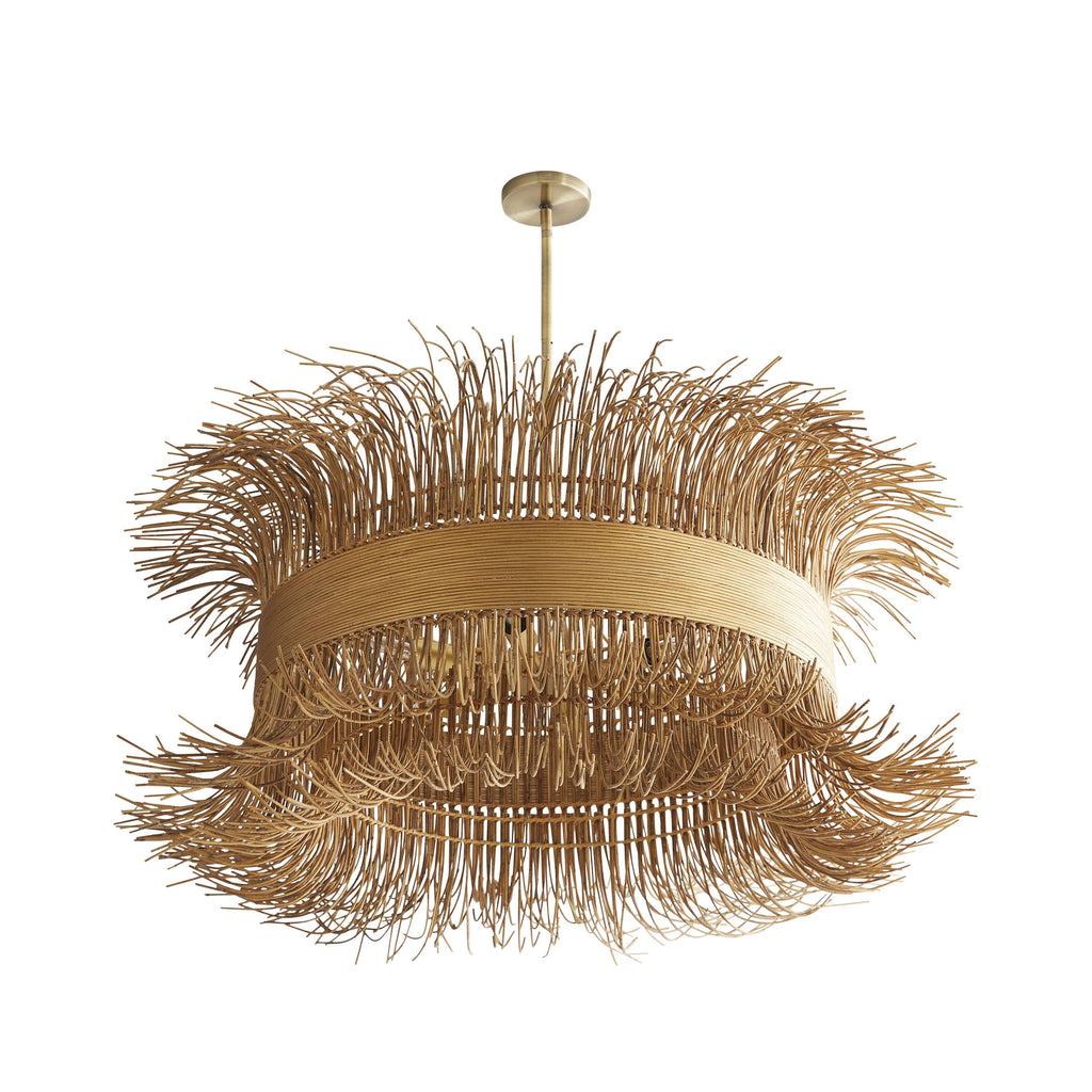 Sculptural Filamento Chandelier – Natural, Rattan
