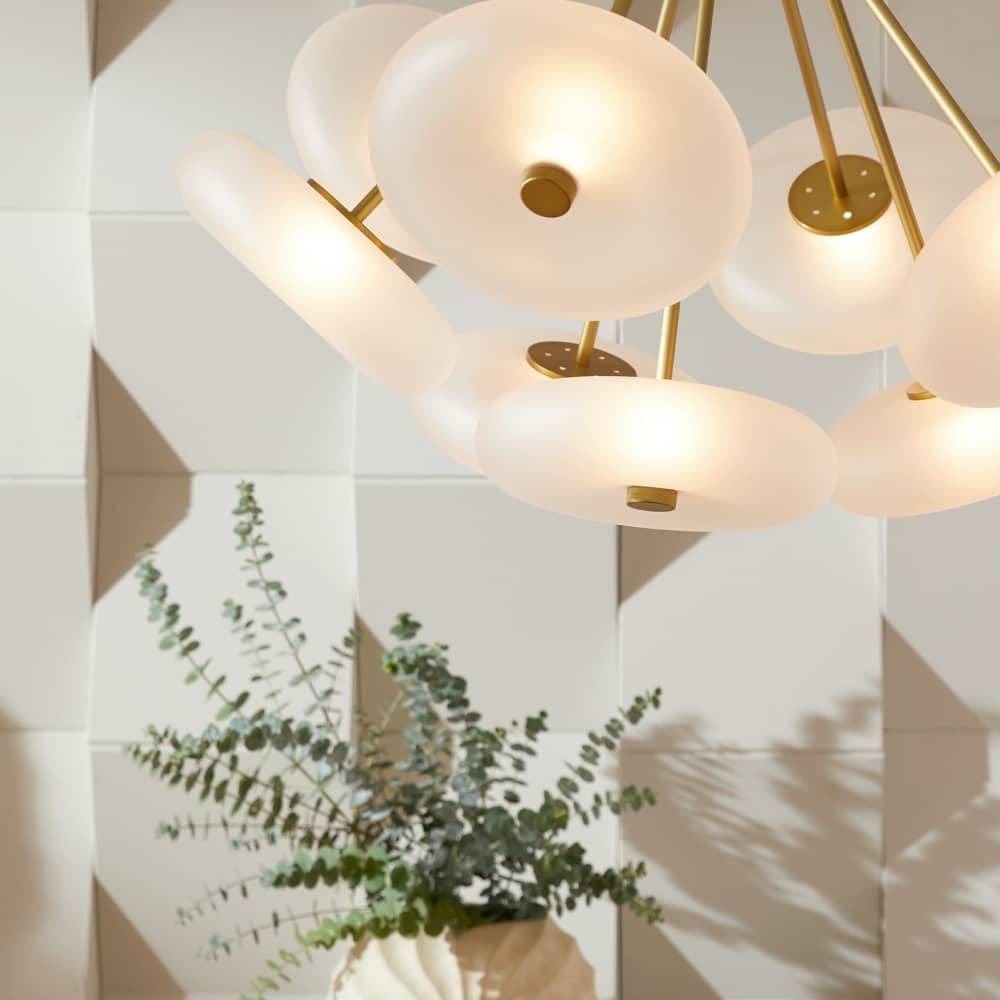 Sculptural Helios Chandelier, alternate view