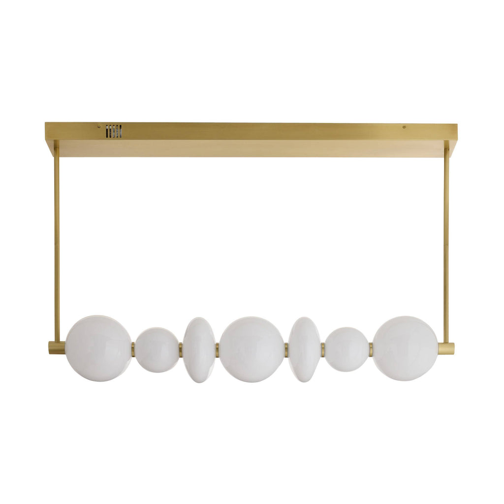 Sculptural Raphael Linear Chandelier – White