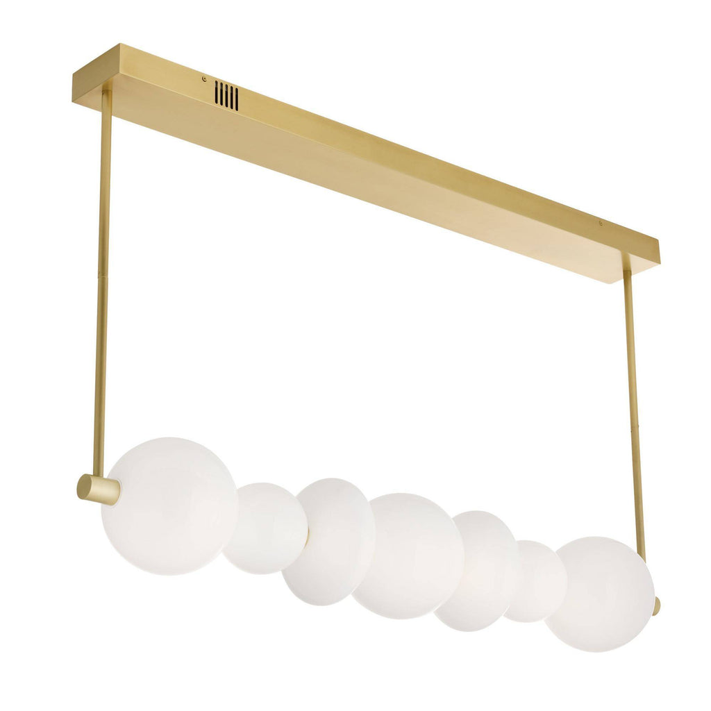 Sculptural Raphael Linear Chandelier – White