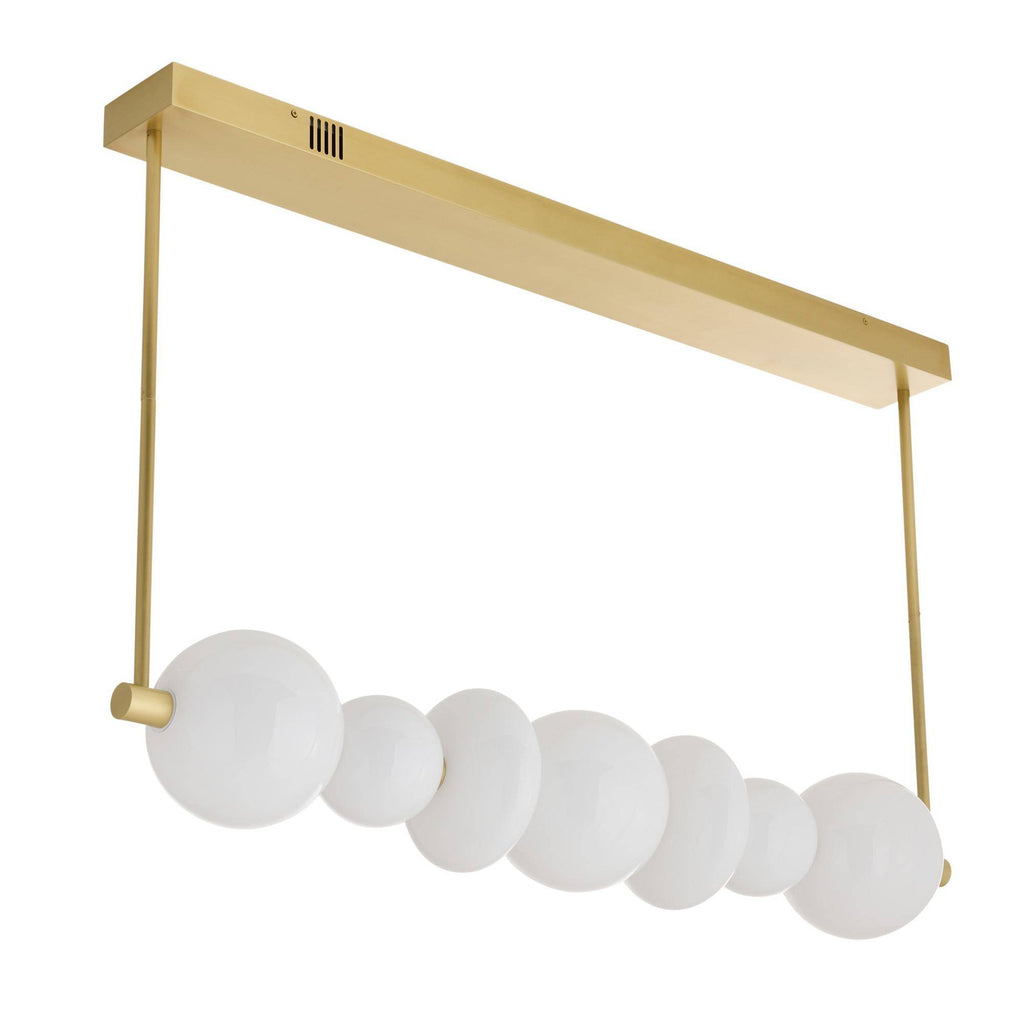 Sculptural Raphael Linear Chandelier – White