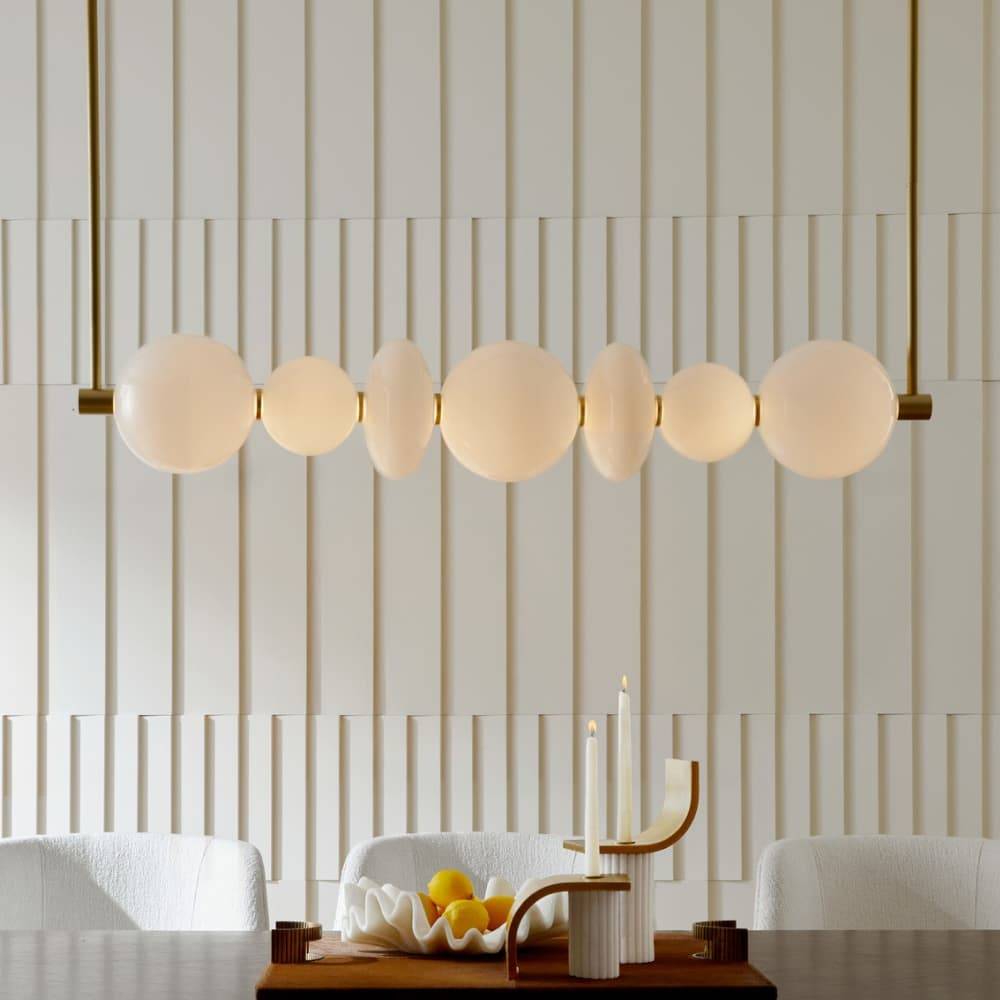 Sculptural Raphael Linear Chandelier, alternate view