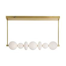 Sculptural Raphael Linear Chandelier – White