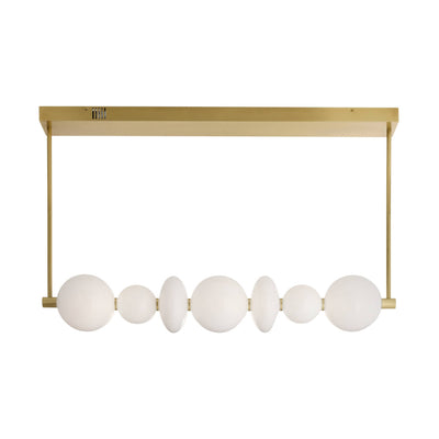 Sculptural Raphael Linear Chandelier – White
