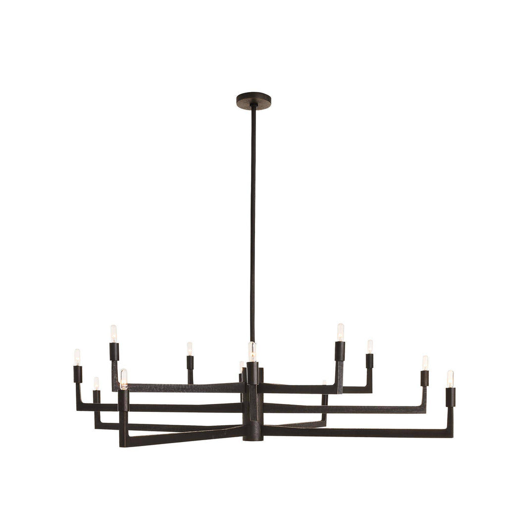 Sculptural Griff Large Chandelier – Black