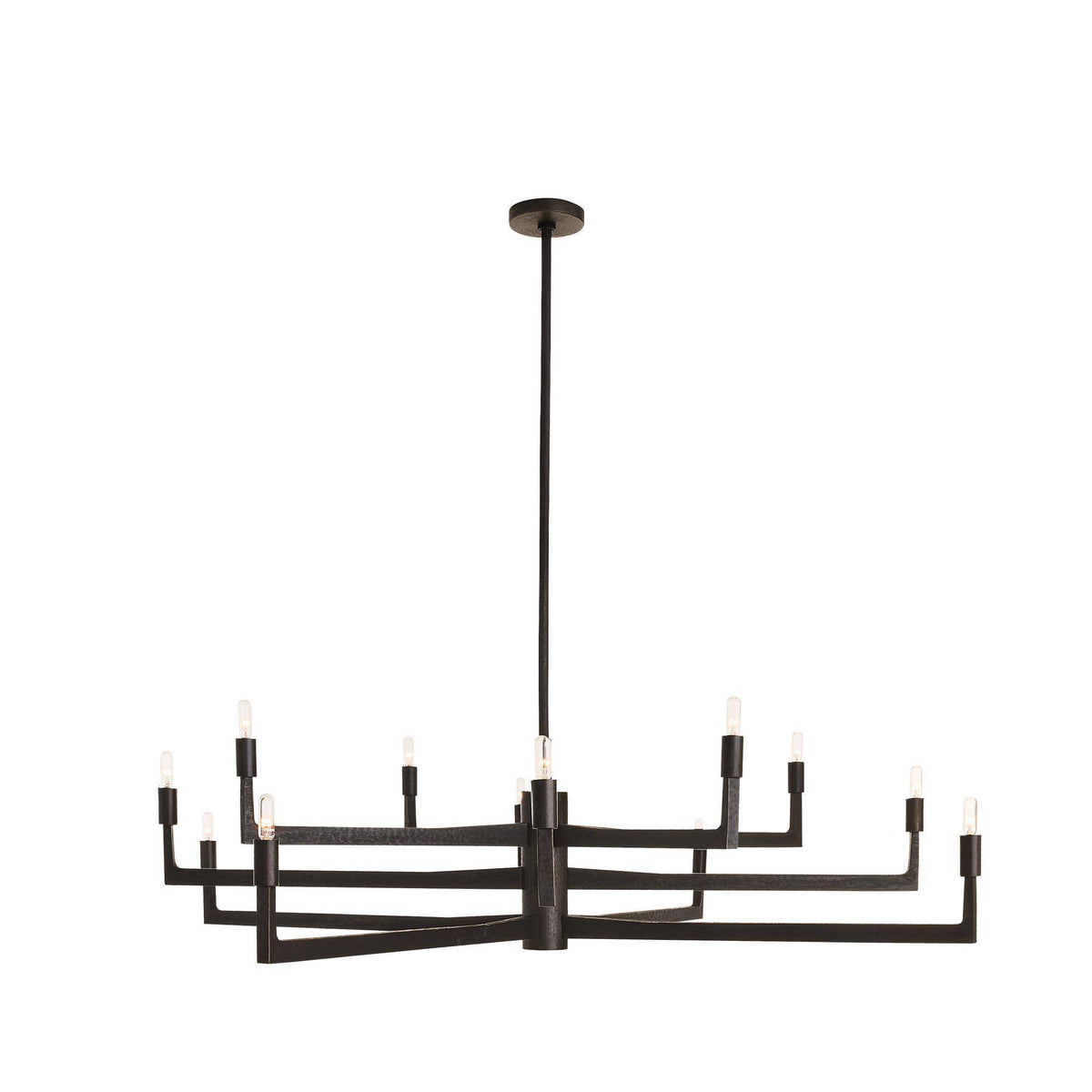 Sculptural Griff Large Chandelier – Black