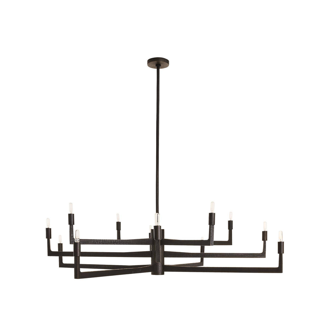 Sculptural Griff Large Chandelier – Black