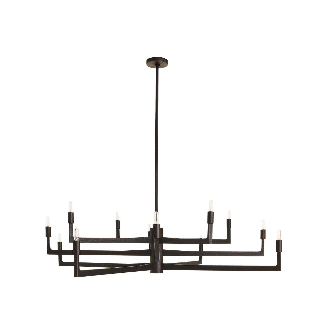 Sculptural Griff Large Chandelier – Black